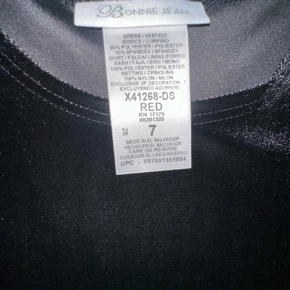 Bonnie Jean Black and White Zebra Print Kids Costume with Red Bow - Picture 3 of 5